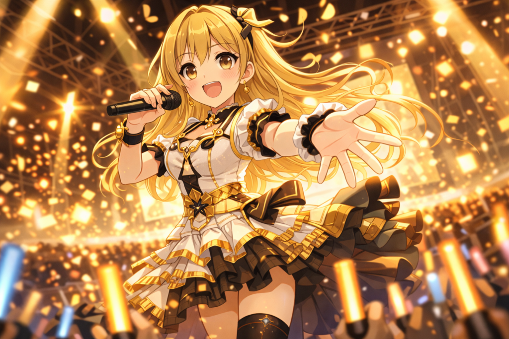 アイドルの輝くステージパフォーマンス