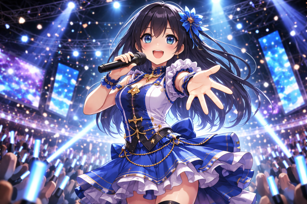 ステージで輝くアイドル
